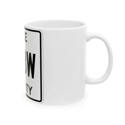 Michigan 428W Luce County (Michigan) (Road Sign) White Coffee Mug - Go Mug Yourself