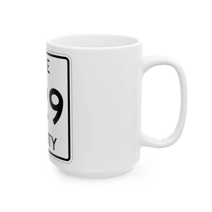 Michigan 429 Luce County (Michigan) (Road Sign) White Coffee Mug - Go Mug Yourself