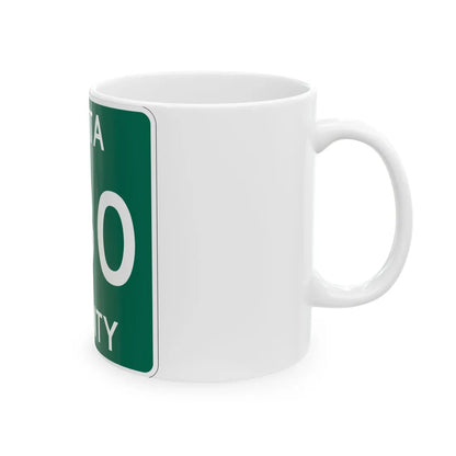 Michigan 430 Delta County (Michigan) (Road Sign) White Coffee Mug - Go Mug Yourself