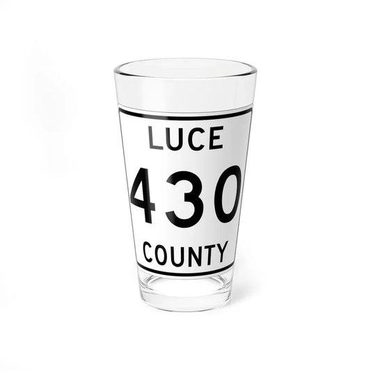 Michigan 430 Luce County (Michigan) (Road Sign) Pint Glass 16oz 16oz - Go Mug Yourself