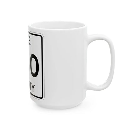 Michigan 430 Luce County (Michigan) (Road Sign) White Coffee Mug - Go Mug Yourself