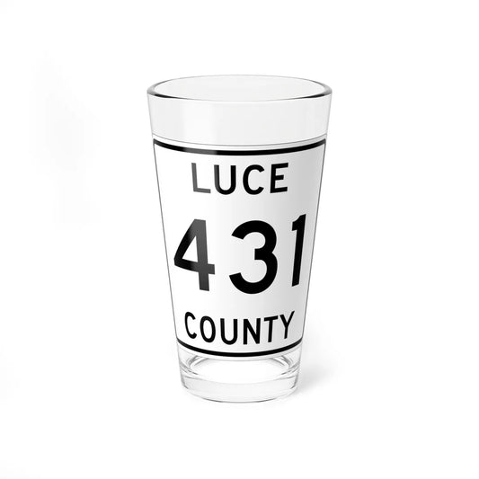 Michigan 431 Luce County (Michigan) (Road Sign) Pint Glss 16oz 16oz - Go Mug Yourself