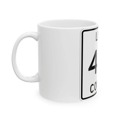 Michigan 431 Luce County (Michigan) (Road Sign) White Coffee Mug - Go Mug Yourself