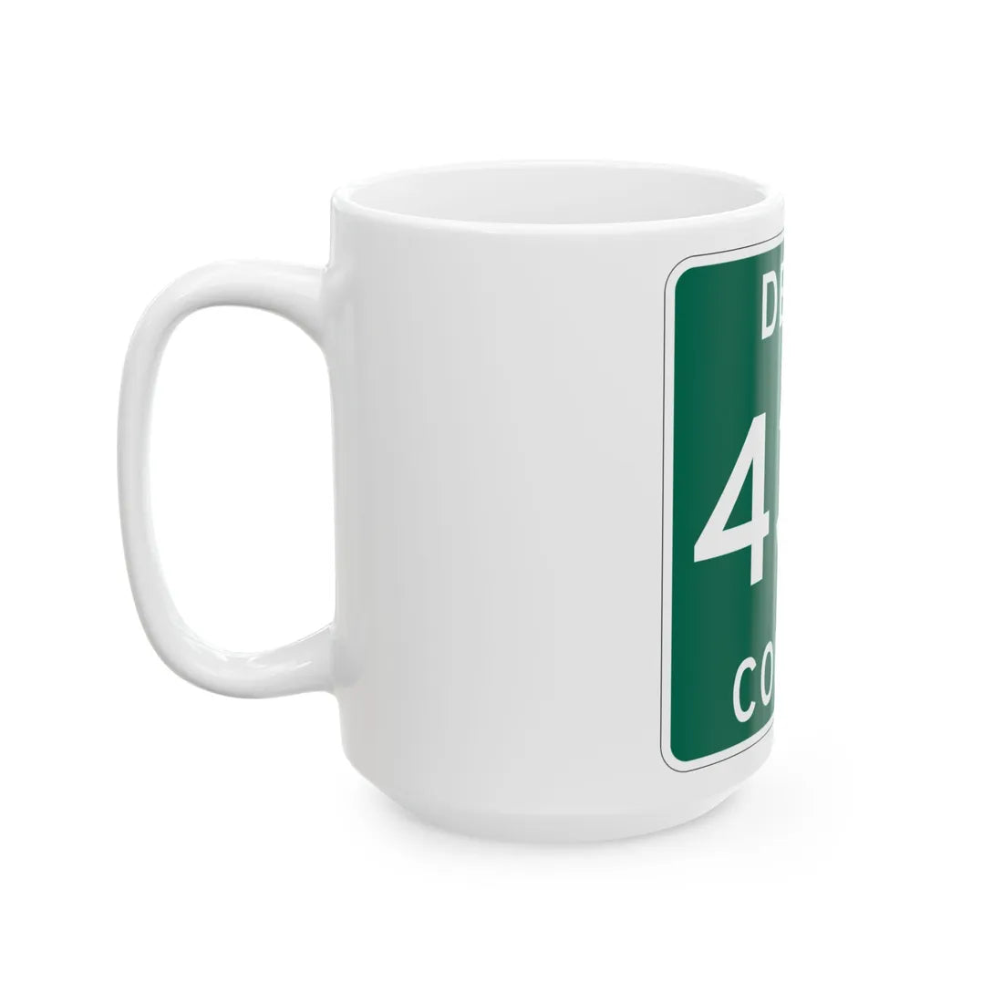 Michigan 432 Delta County (Michigan) (Road Sign) White Coffee Mug - Go Mug Yourself