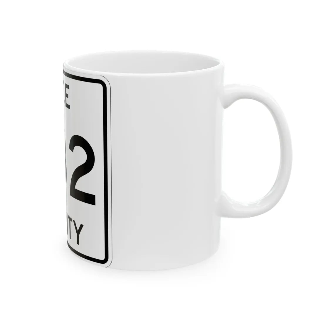 Michigan 432 Luce County (Michigan) (Road Sign) White Coffee Mug - Go Mug Yourself