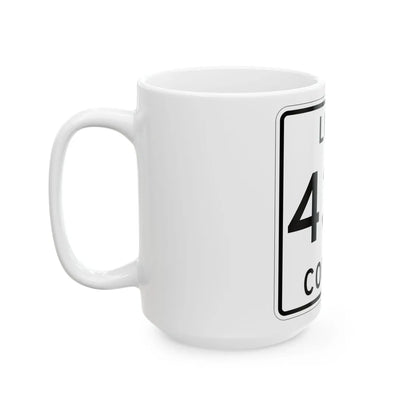 Michigan 432 Luce County (Michigan) (Road Sign) White Coffee Mug - Go Mug Yourself