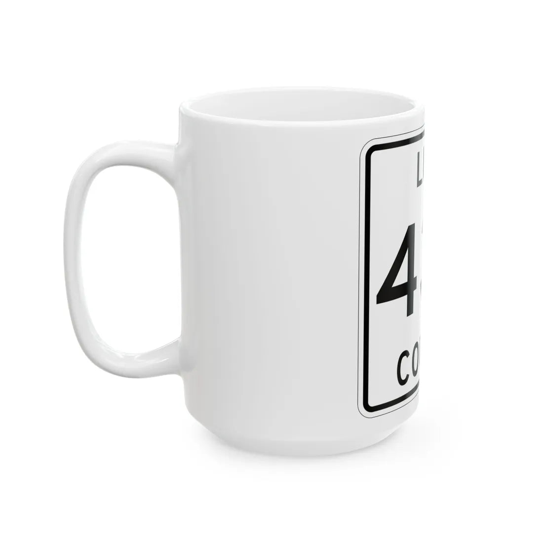 Michigan 433 Luce County (Michigan) (Road Sign) White Coffee Mug - Go Mug Yourself
