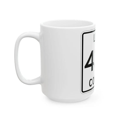 Michigan 433 Luce County (Michigan) (Road Sign) White Coffee Mug - Go Mug Yourself