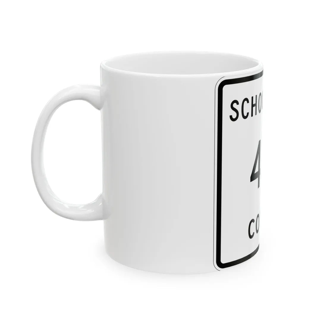 Michigan 433 Schoolcraft County (Michigan) (Road Sign) White Coffee Mug - Go Mug Yourself