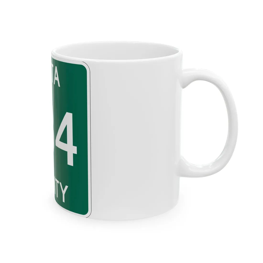 Michigan 434 Delta County (Michigan) (Road Sign) White Coffee Mug - Go Mug Yourself