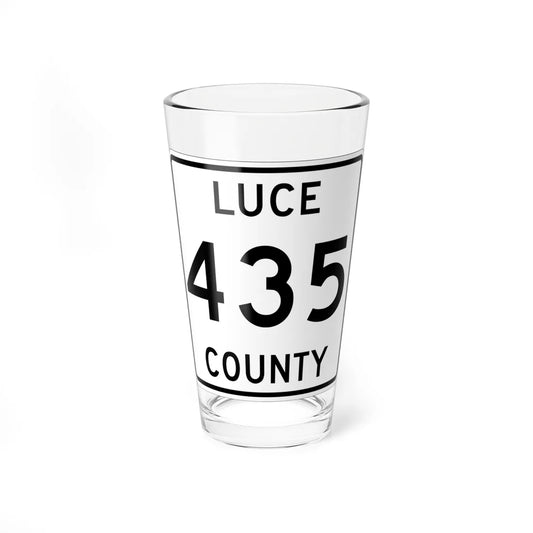 Michigan 435 Luce County (Michigan) (Road Sign) Pint Glass 16oz 16oz - Go Mug Yourself