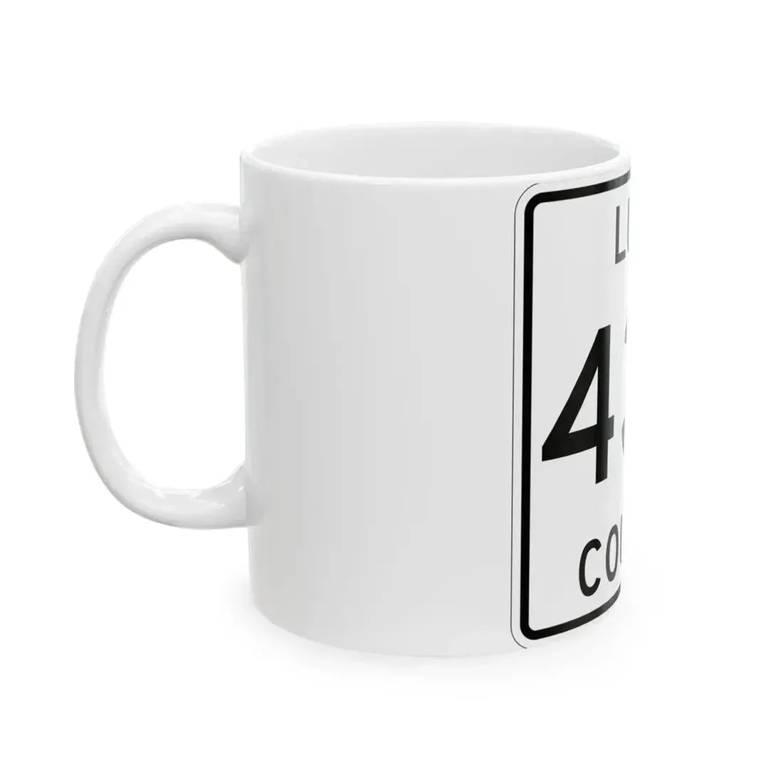 Michigan 435 Luce County (Michigan) (Road Sign) White Coffee Mug - Go Mug Yourself