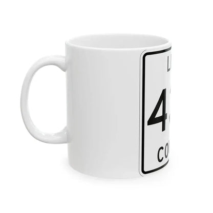 Michigan 435 Luce County (Michigan) (Road Sign) White Coffee Mug - Go Mug Yourself