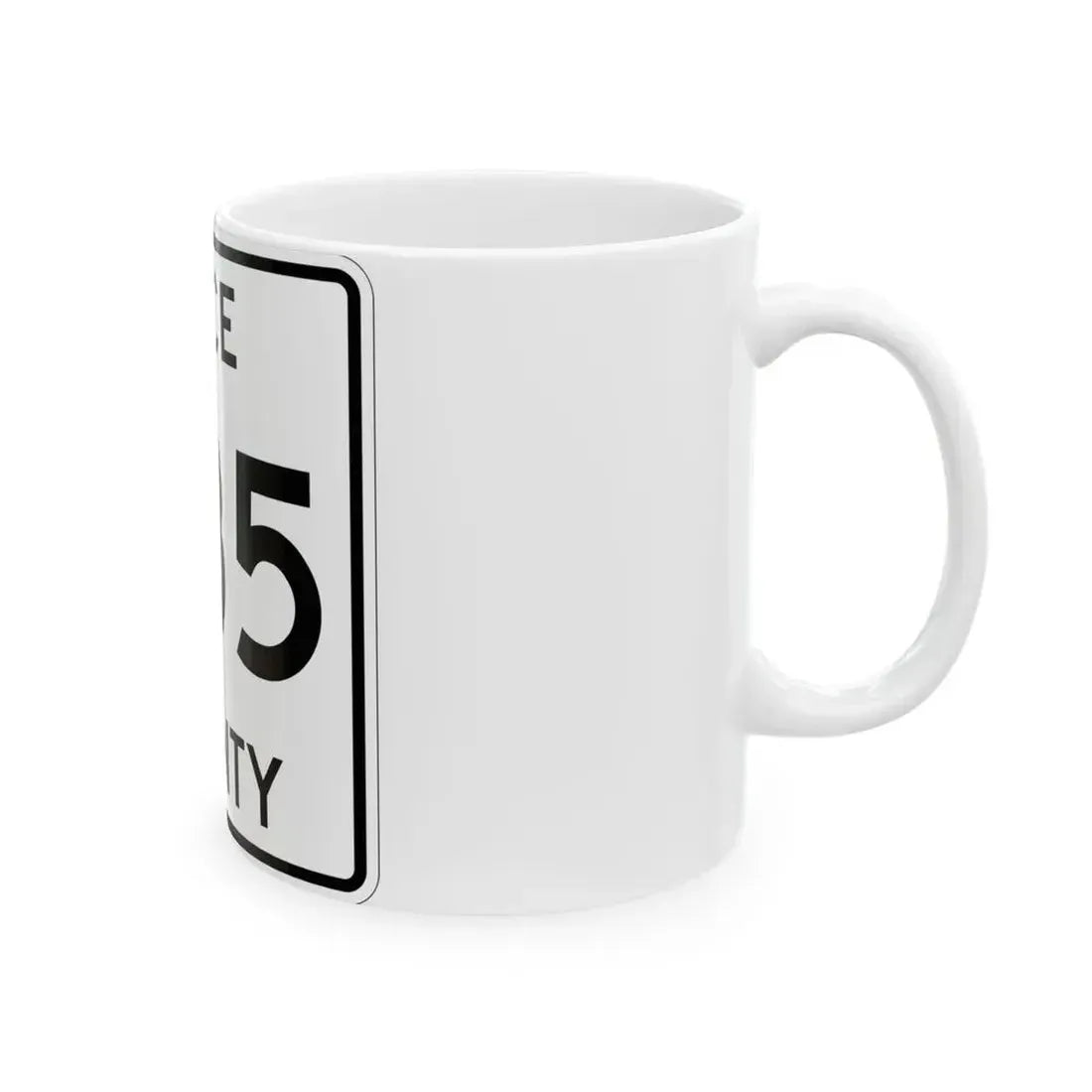 Michigan 435 Luce County (Michigan) (Road Sign) White Coffee Mug - Go Mug Yourself