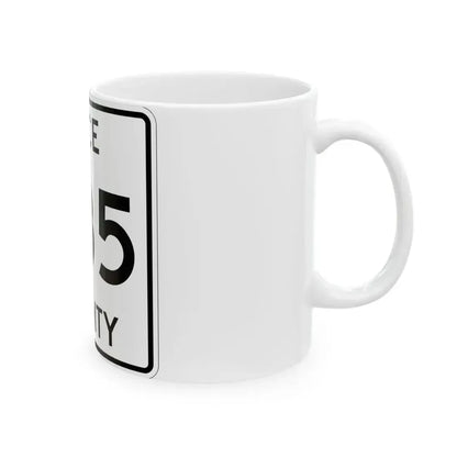 Michigan 435 Luce County (Michigan) (Road Sign) White Coffee Mug - Go Mug Yourself