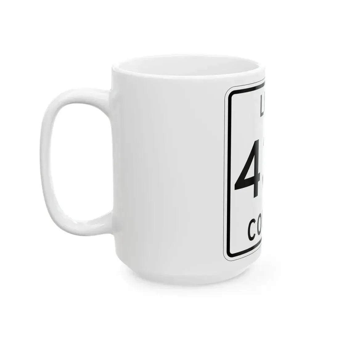 Michigan 435 Luce County (Michigan) (Road Sign) White Coffee Mug - Go Mug Yourself