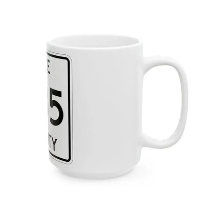 Michigan 435 Luce County (Michigan) (Road Sign) White Coffee Mug - Go Mug Yourself