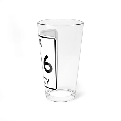 Michigan 436 Iron County (Michigan) (Road Sign) Pint Glss 16oz - Go Mug Yourself