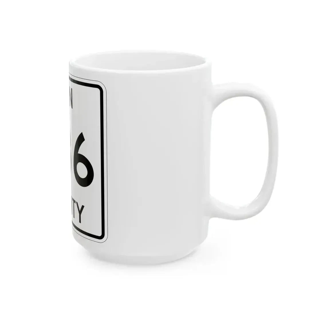 Michigan 436 Iron County (Michigan) (Road Sign) White Coffee Mug - Go Mug Yourself