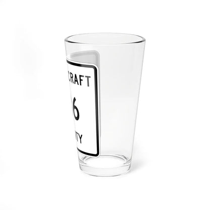 Michigan 436 Schoolcraft County (Michigan) (Road Sign) Pint Glss 16oz - Go Mug Yourself