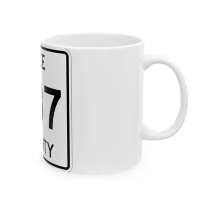 Michigan 437 Luce County (Michigan) (Road Sign) White Coffee Mug - Go Mug Yourself