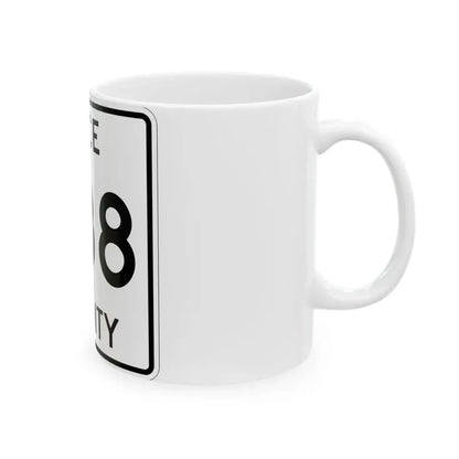 Michigan 438 Luce County (Michigan) (Road Sign) White Coffee Mug - Go Mug Yourself