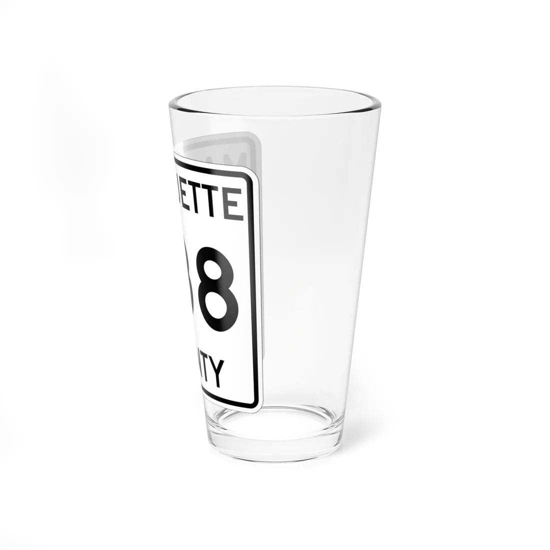 Michigan 438 Marquette County (Michigan) (Road Sign) Pint Glss 16oz - Go Mug Yourself