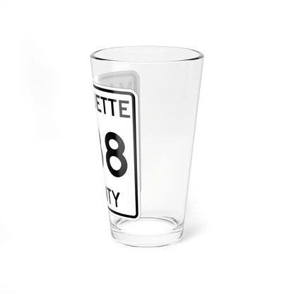 Michigan 438 Marquette County (Michigan) (Road Sign) Pint Glss 16oz - Go Mug Yourself