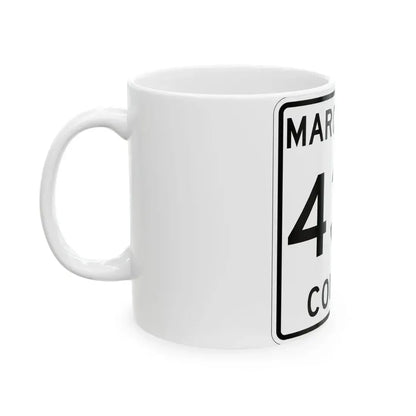 Michigan 438 Marquette County (Michigan) (Road Sign) White Coffee Mug - Go Mug Yourself