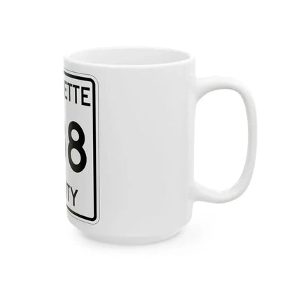 Michigan 438 Marquette County (Michigan) (Road Sign) White Coffee Mug - Go Mug Yourself