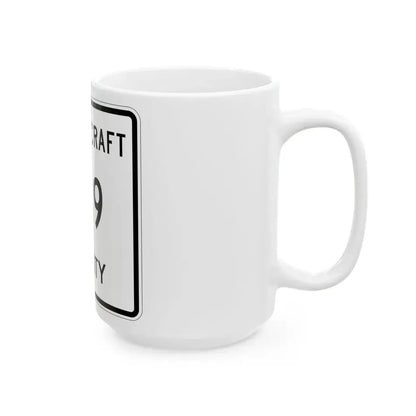 Michigan 439 Schoolcraft County (Michigan) (Road Sign) White Coffee Mug - Go Mug Yourself