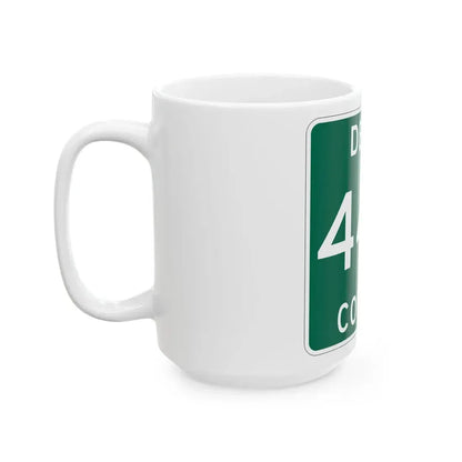 Michigan 440 Delta County (Michigan) (Road Sign) White Coffee Mug - Go Mug Yourself