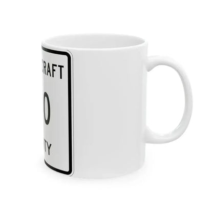 Michigan 440 Schoolcraft County (Michigan) (Road Sign) White Coffee Mug - Go Mug Yourself