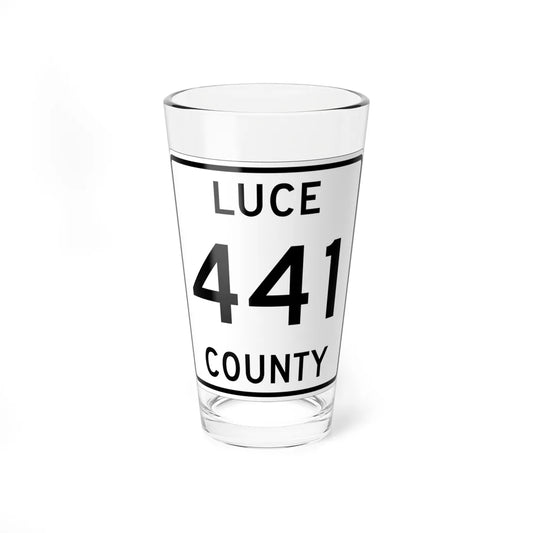 Michigan 441 Luce County (Michigan) (Road Sign) Pint Glss 16oz 16oz - Go Mug Yourself