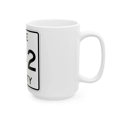 Michigan 442 Luce County (Michigan) (Road Sign) White Coffee Mug - Go Mug Yourself