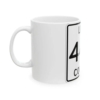 Michigan 443 Luce County (Michigan) (Road Sign) White Coffee Mug - Go Mug Yourself