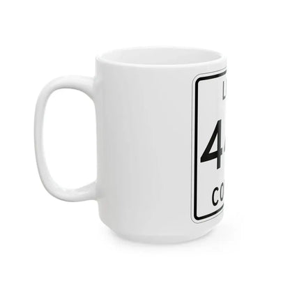 Michigan 443 Luce County (Michigan) (Road Sign) White Coffee Mug - Go Mug Yourself