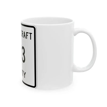 Michigan 443 Schoolcraft County (Michigan) (Road Sign) White Coffee Mug - Go Mug Yourself