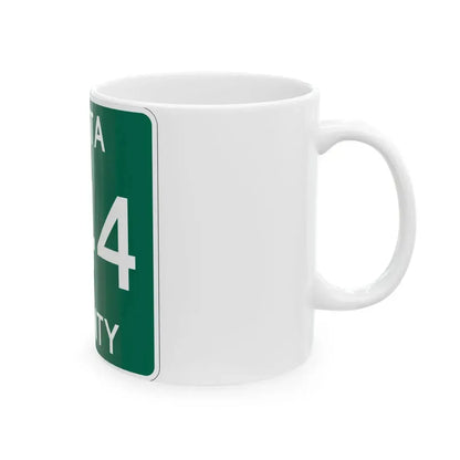 Michigan 444 Delta County (Michigan) (Road Sign) White Coffee Mug - Go Mug Yourself