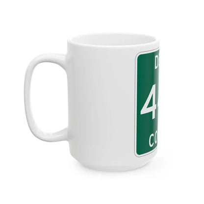 Michigan 444 Delta County (Michigan) (Road Sign) White Coffee Mug - Go Mug Yourself