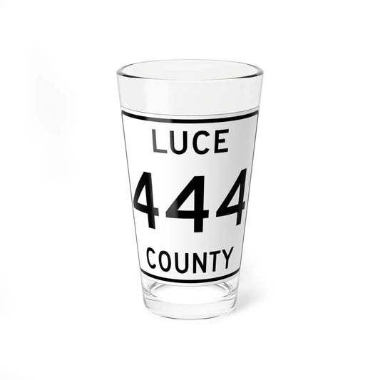 Michigan 444 Luce County (Michigan) (Road Sign) Pint Glass 16oz 16oz - Go Mug Yourself