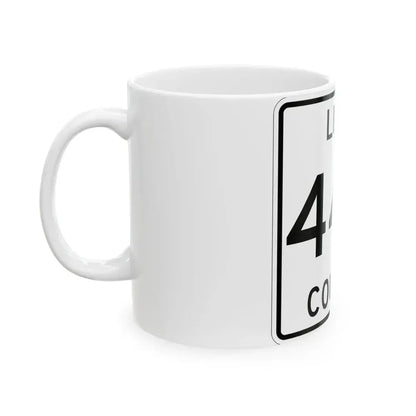 Michigan 444 Luce County (Michigan) (Road Sign) White Coffee Mug - Go Mug Yourself