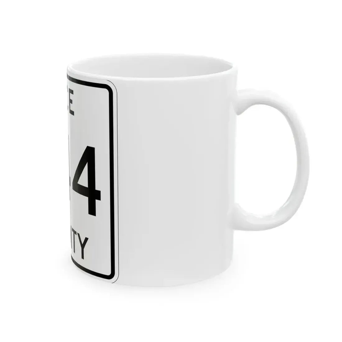 Michigan 444 Luce County (Michigan) (Road Sign) White Coffee Mug - Go Mug Yourself