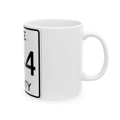 Michigan 444 Luce County (Michigan) (Road Sign) White Coffee Mug - Go Mug Yourself