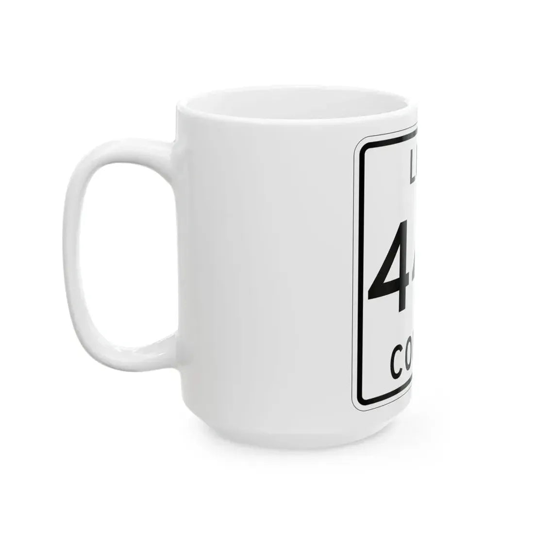 Michigan 444 Luce County (Michigan) (Road Sign) White Coffee Mug - Go Mug Yourself