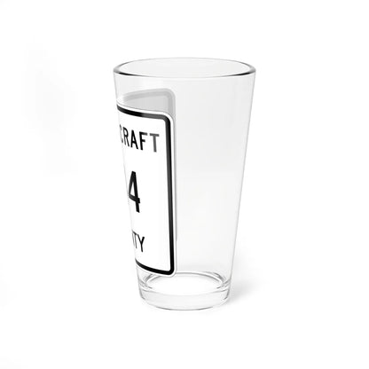 Michigan 444 Schoolcraft County (Michigan) (Road Sign) Pint Glass 16oz - Go Mug Yourself