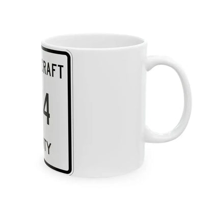 Michigan 444 Schoolcraft County (Michigan) (Road Sign) White Coffee Mug - Go Mug Yourself