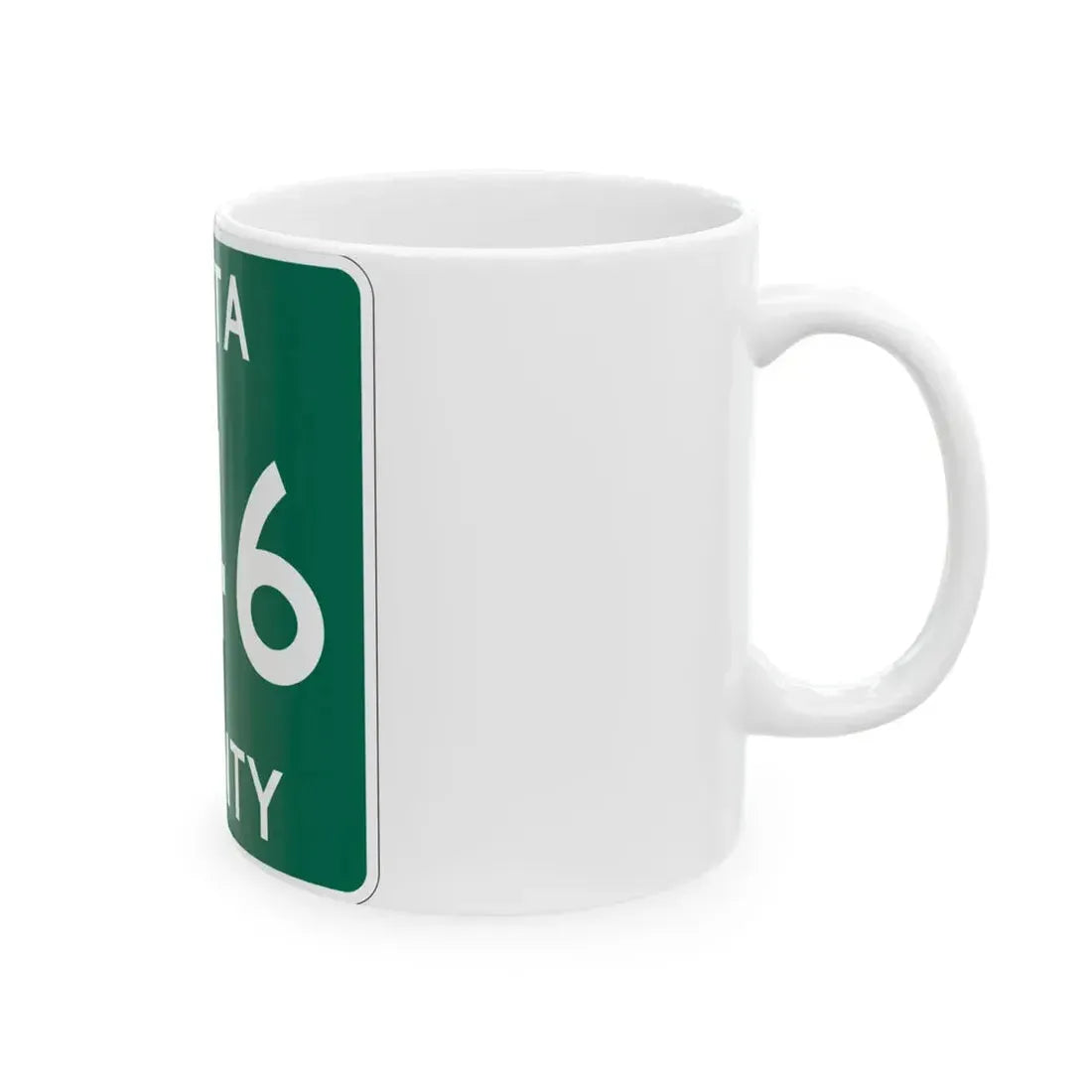 Michigan 446 Delta County (Michigan) (Road Sign) White Coffee Mug - Go Mug Yourself