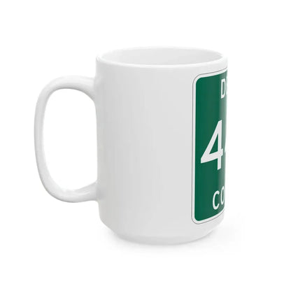 Michigan 446 Delta County (Michigan) (Road Sign) White Coffee Mug - Go Mug Yourself