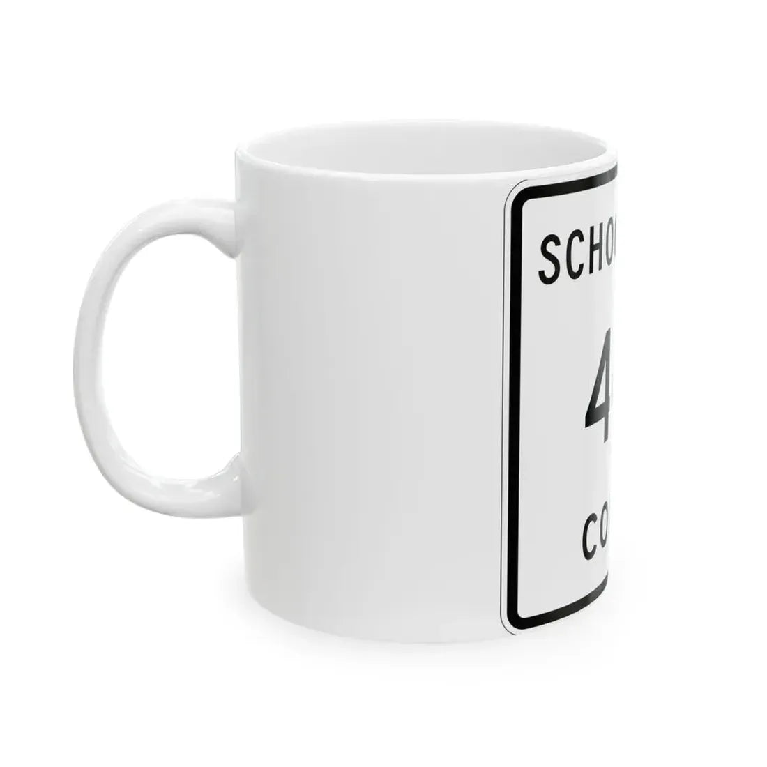 Michigan 447 Schoolcraft County (Michigan) (Road Sign) White Coffee Mug - Go Mug Yourself